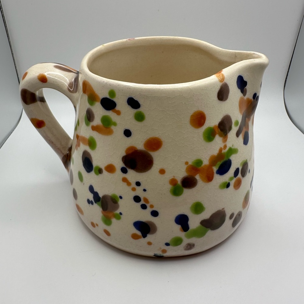 Anthropologie Dining Speckled Glazed Earthenware Ceramic Pitcher Vase Portugal
